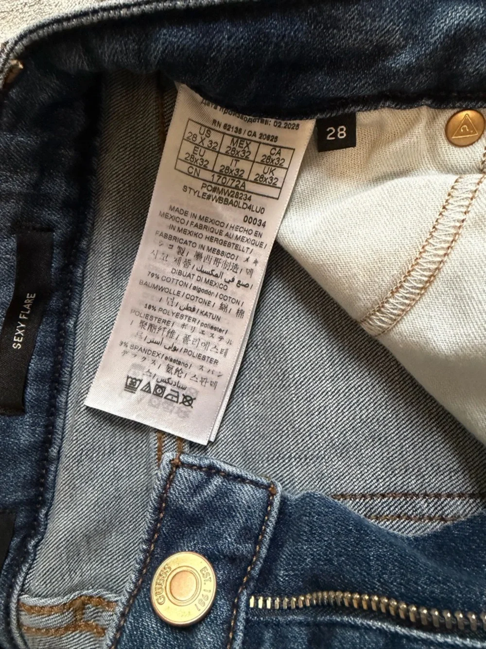 Guess Women's Medium Blue Sexy Flare Jeans - Picture 5 of 5